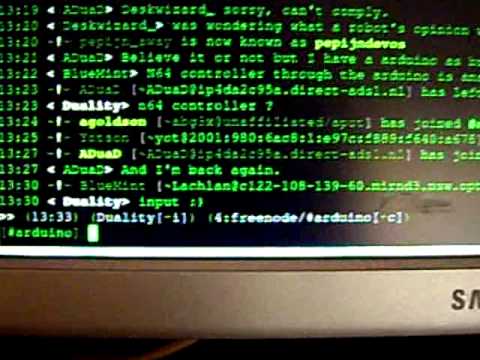 irc on a glcd, with arduino and python.