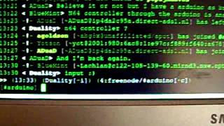 irc on a glcd, with arduino and python.