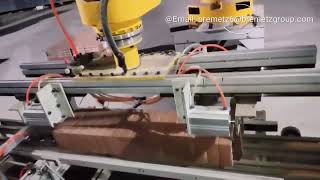 Palletizer robot in bricks palletizing