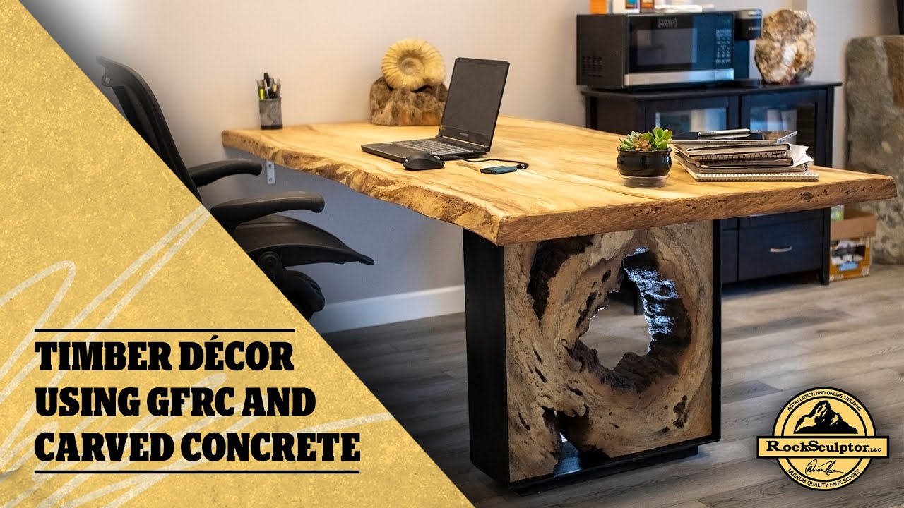 Timber Décor Using GFRC and Carved Concrete - YouTube