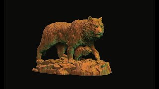 Tiger Sculpture 3d print model