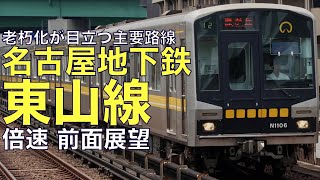 【倍速 前面展望】名古屋市営地下鉄 N1000系 高畑～藤が丘【Japanese Train driver’s Cabview Time lapse】