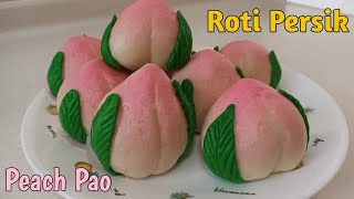 Bakpao Motif Buah Persik/Roti panjang Umur ❗Tanpa telur,Tanpa Margarin