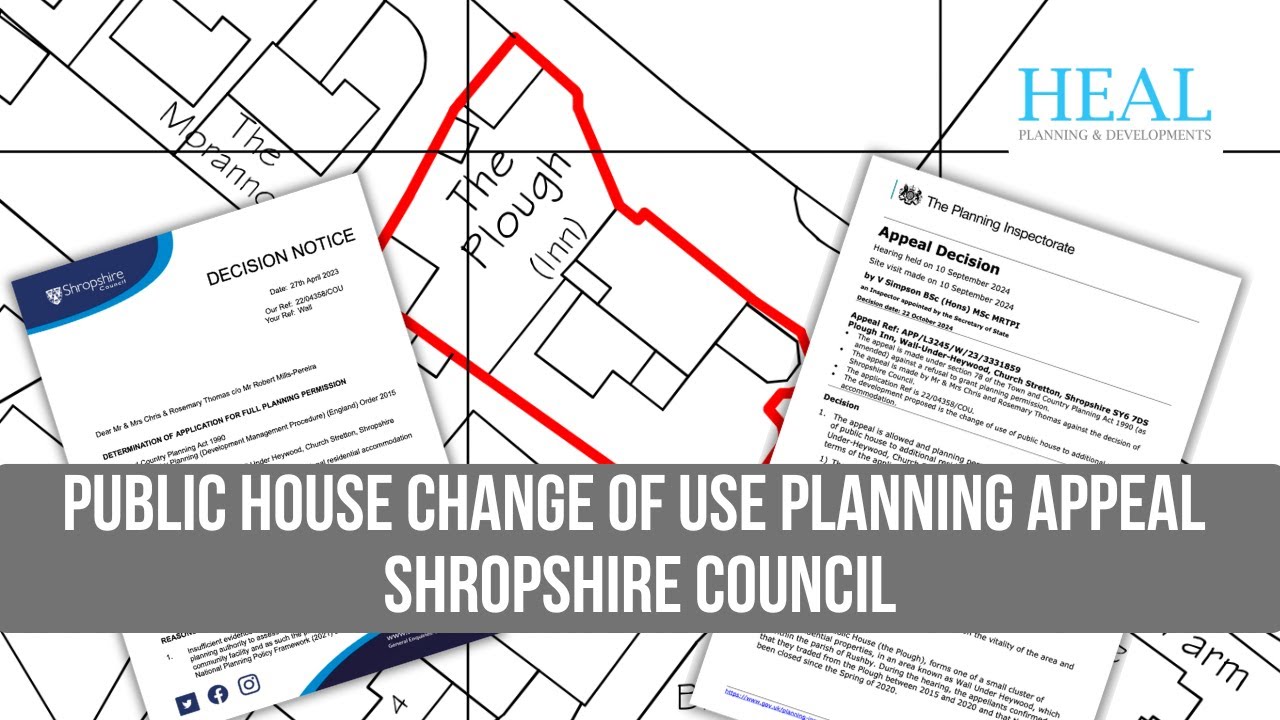 Public House Change of Use Planning Appeal Shropshire Council