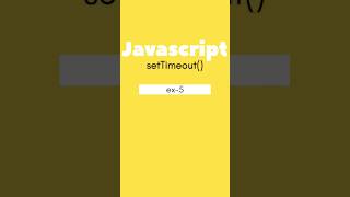 Famous SetTimeout in javascript #shorts #javascript #javascriptinterview Wealth