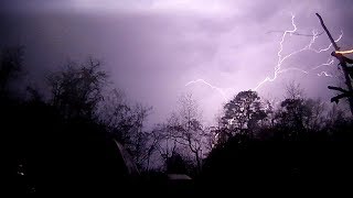 Slow Mo Lightning At Night. (GoPro EKEN H9 Action Camera)-(60fps-HD)