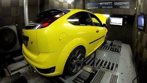 Focus ST MSD340 conversion on the Dyno at Motorsport Developments In Blackpool Lancashire