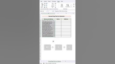 Convert Text to Columns #excel #excelsolutions #exceltips