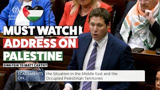 🇵🇸 Must watch address by Matt Carthy TD on Palestine 👏🏻