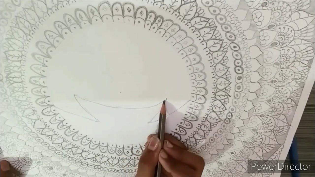 Sikkim Mandala Art सिक्किम मंडला आर्ट Picture Made By Pencil