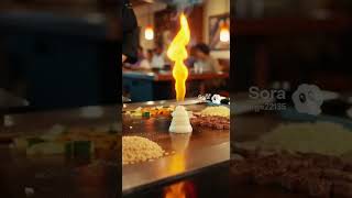 Abraham Lincoln tries Hibachi Japanese Steakhouse! #ai #historical