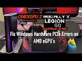 Fix AMD eGPU PCIe Bus Errors (WHEA) on Rog Ally X, Legion Go, and More