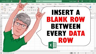 insert a blank row between each data row or record in  excel