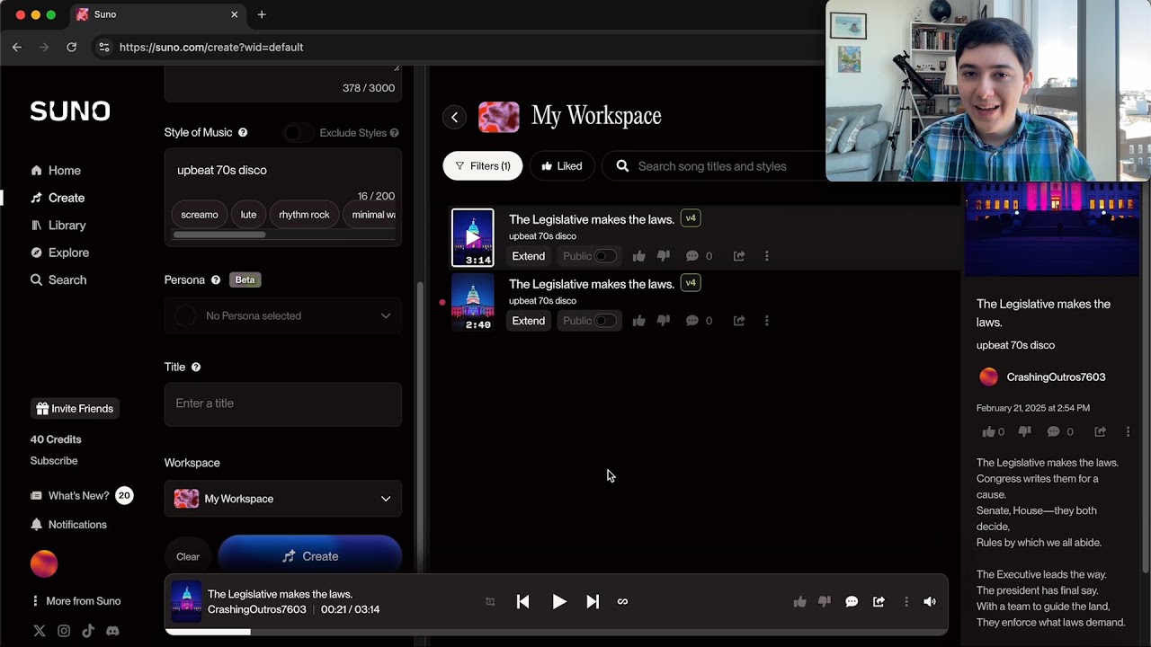 AI Tool Demo: Making Music With Suno