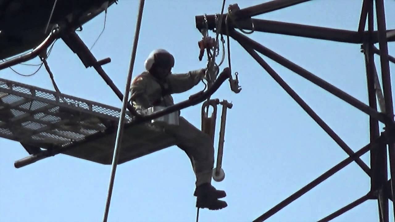 Helicopter working on powerline YouTube