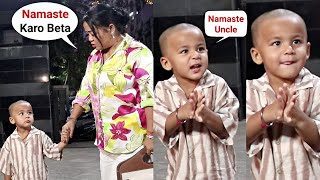 Bharti Singh Son Gola Doing NAMASTE To Media Will Win Your Hearts!