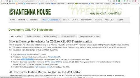 XML und Content Management: XSLT und XSl-FO (Beispiel: Antennahouse)