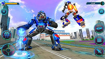 US Flying Police Robot Car Revenge 2024 - Android Gameplay