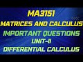 MA3151-MATRICES AND CALCULUS -UNIT II-IMPORTANT QUESTION - ANNA UNIVERSITY EXAMINATION #ma3151