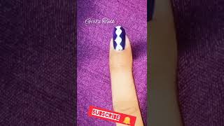 Nail art without using Tools ??❤️ shorts nailart youtubeshorts nails viral blue