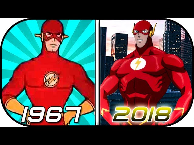 EVOLUTION of FLASH in Cartoons & Animated movies (1967-2018) Barry Allen  history Justice League 2019 - YouTube