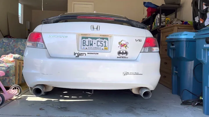 2008 Accord Sedan Cold Start | 3.5L V6 cold air intake, resonator delete, muffler upgrade #honda #v6