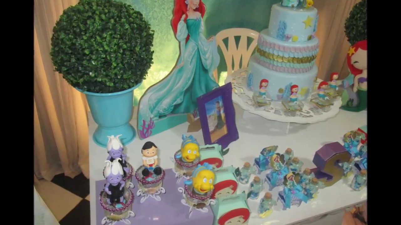Festa Pequena Sereia #Buffet Reino Encantado das Festas - YouTube