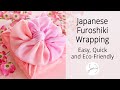 Elegant Floral Furoshiki Gift Wrapping 🌸 A Simple Guide Using a Scarf #furoshiki #japaneseculture