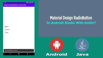 Material Design RadioButton in 📱 Android 📱 Studio With Kotlin Part 1