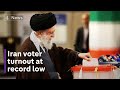 Iran elections: voting expected to be at record lows as polls close