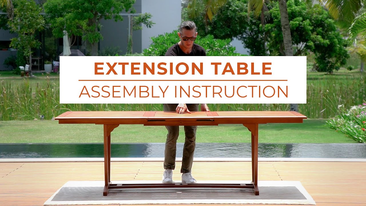 How to Assemble Vifah Patio Extension Dining Table ...