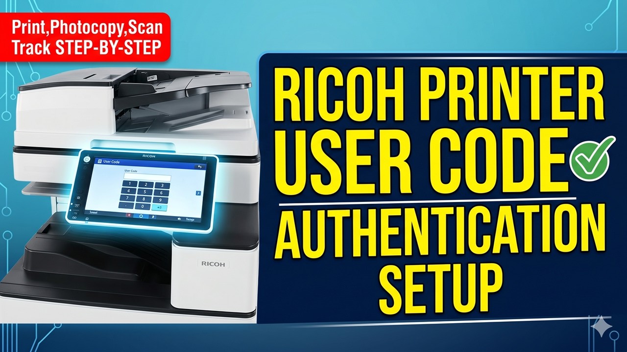 Ricoh User Code Authentication Setup Track Print, Copy & Scan | Ricoh ...