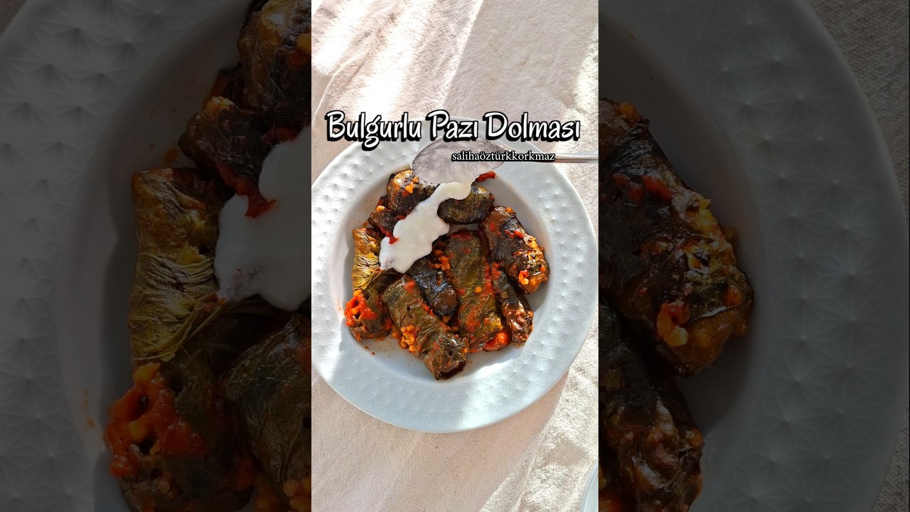 Bulgurlu Pazı Dolması Tarifi 🥬 #shorts