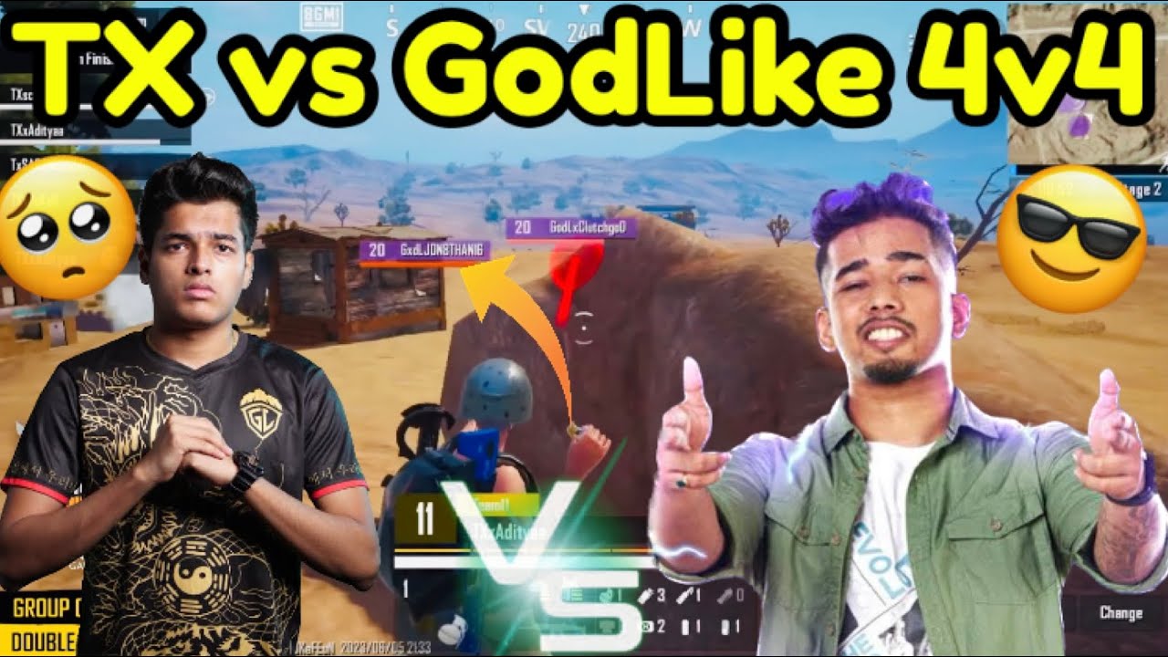 GodLike Vs Tx | Jonathan Vs Scout | Godl Vs Tx 4v4 Miramar Fight ...