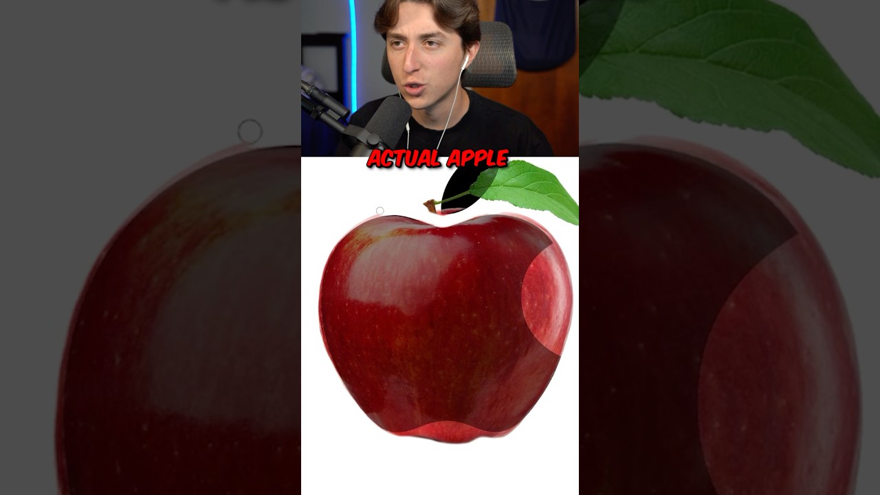 MAKING A REALISTIC APPLE LOGO! 🤔 #shorts