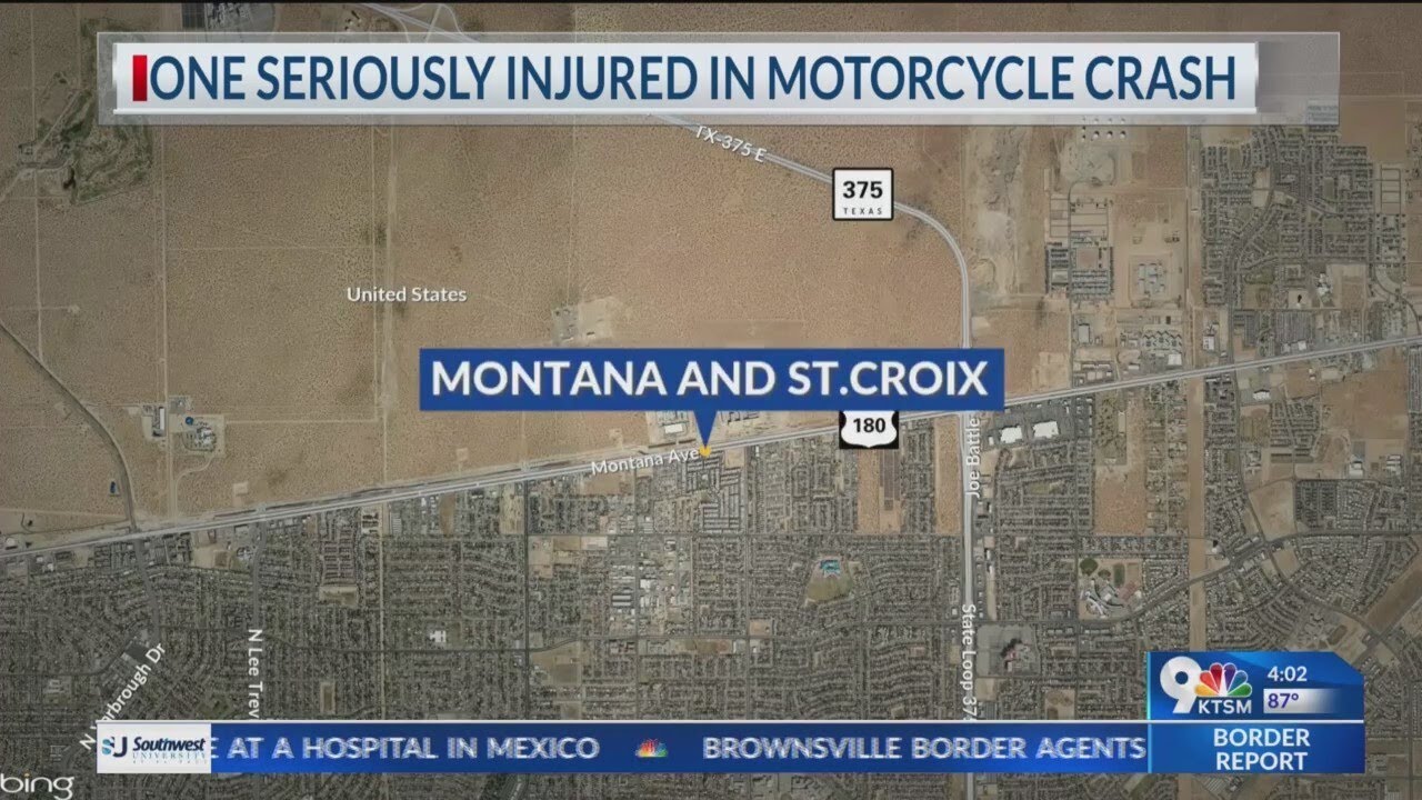 1 person seriously hurt in motorcycle crash in far East El Paso - YouTube