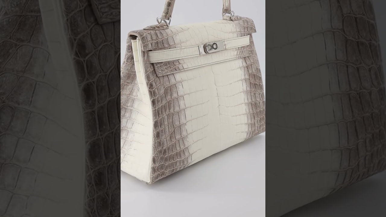 Hermes Limited Edition Kelly 32 Bag Himalaya Crocodile with