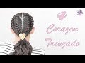 Corazón Trenzado | Trenza Corazón | Peinados con Trenzas |  Peinados para Niñas