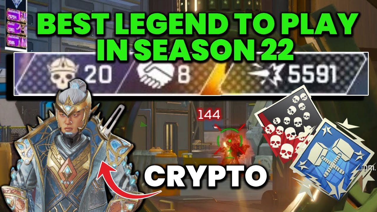 Crypto is the BEST LEGEND to play in Season 22 (20 Bomb & 5,000+ damage) |  Apex Legends