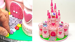 PRINCESS CASTLE Hello Kitty Play Cake - How To Make by CakesStepbyStep