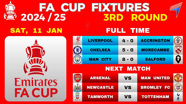FA CUP RESULTS TODAY • 3RD ROUND • RESULTS & FIXTURES • FA CUP 24/25