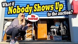What if NOBODY SHOWS UP at the auction? We score big time at the abandoned storage unit auction!
