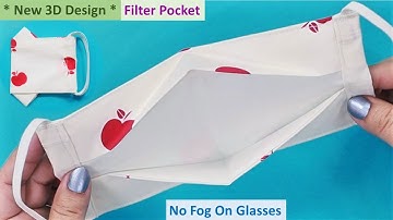 3D Face Mask with Filter Pocket/ No Fog on Glasses/ Face Mask Sewing Tutorial/ DIY Mask Making Ideas
