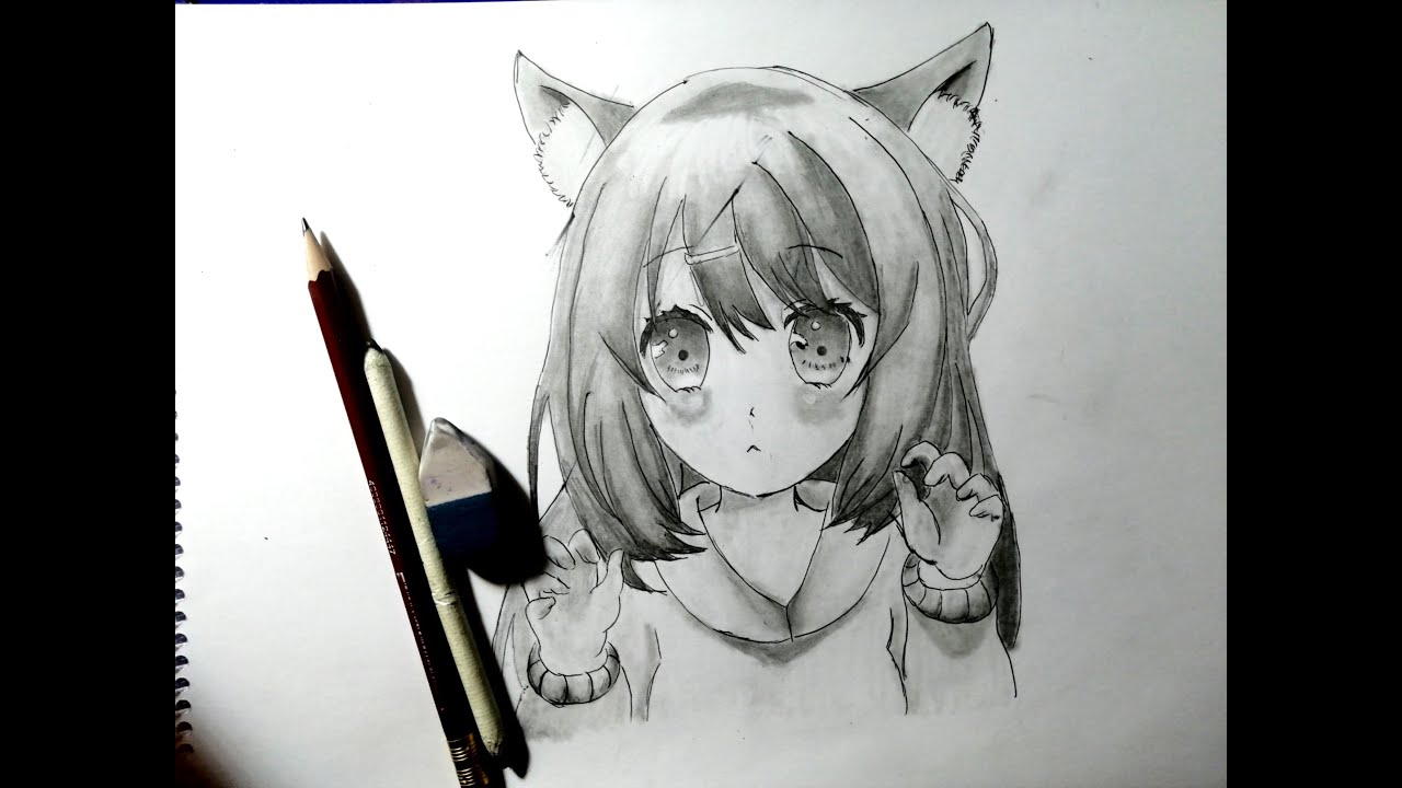 Como dibujar chica gato estilo animé paso a paso | how to draw anime neko  girl - YouTube