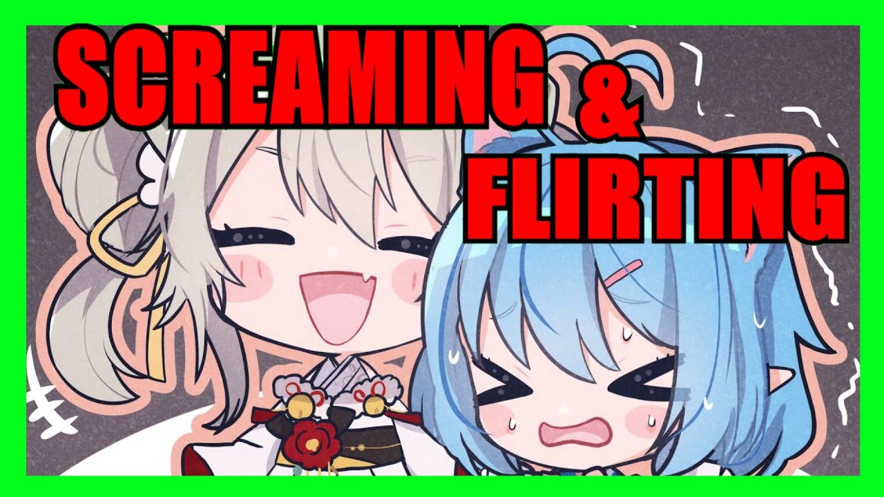 【Hololive】Botan & Lamy: Screaming & Flirting 【Horror Date】【Eng Sub】