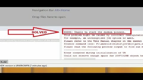Unable To Start The Daemon Process In Android Studio error solved || Easy fix