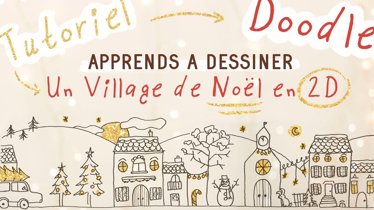 Dessin Village De Noel Facile