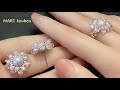 フェミニンなピアスとリングの作り方//How to make feminine earrings and ring