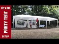 Timelapse 10 x 30 party tent setup quictent wedding canopy installation assembly diy