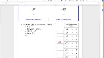 Video Lesson:  Estimating Square Roots to Nearest Tenth